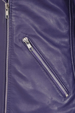 Women's Purple Premium Genuine Leather Biker Jacket