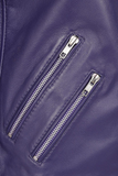 Women's Purple Premium Genuine Leather Biker Jacket