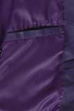 Women's Purple Premium Genuine Leather Biker Jacket