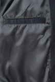 Women's Sleek Navy Blue Genuine Leather Moto Jacket
