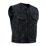 Desert Drifter Summer Spark Lowcut Men's Canvas Motorcycle Vest
