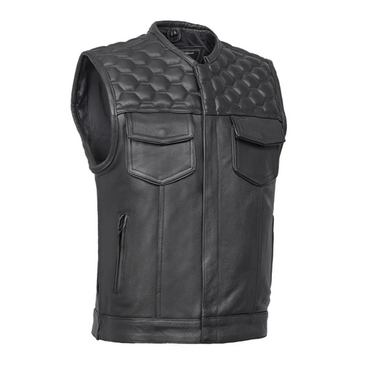 Neo Men's Motorcycle Leather Vest