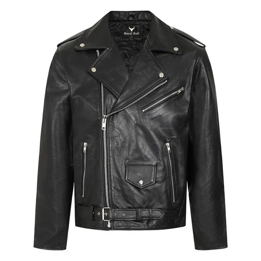 Men’s Black Leather Motorcycle Jacket