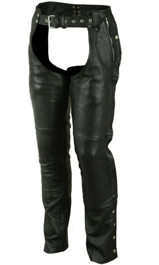 StormGuard Unisex Motorcycle Leather Chaps