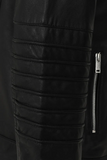 Women's Stand Collar Genuine Leather Motorcycle Jacket