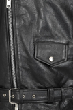 Men’s Black Leather Motorcycle Jacket