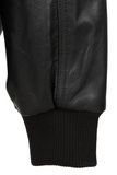 Men's Black Genuine Leather Bomber Jacket – Modern Edge
