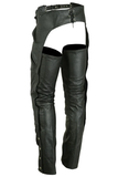 Rebel Streak Unisex Motorcycle Leather Chaps