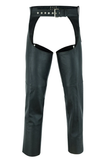 Silver Streak Unisex Genuine Leather Motorcycle Chaps – Classic