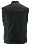 Auric Men's Genuine Leather Motorcycle Vest