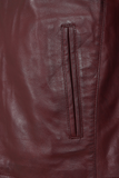 Men's Maroon Red Motorcycle Leather Jacket