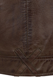 Men's Brown Leather Motorcycle Jacket - Timeless & Stylish