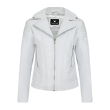 Women's 100% Genuine Leather Motorcycle Biker Jacket