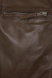 Men's Trendy Brown Genuine Leather Moto Jacket
