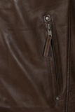 Men's Trendy Brown Genuine Leather Moto Jacket
