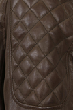 Men's Trendy Brown Genuine Leather Moto Jacket