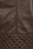 Men's Trendy Brown Genuine Leather Moto Jacket