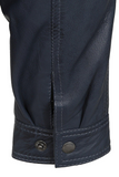 Men’s Navy Blue Leather Blouson Jacket – Elegance in Every Stitch
