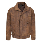 Men's Brown Buff Real Leather Classic Blouson Jacket