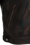 Men's Brown Real Leather Biker Jacket – Classic Style