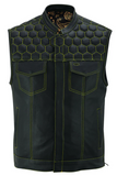 Auric Men's Motorcycle Leather Vest