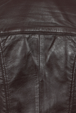 Women's Dark Brown Genuine Leather Motorcycle Jacket
