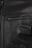 Men's Black Genuine Leather Biker Jacket – Classic Fit