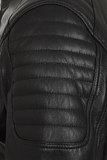 Men's Black Genuine Leather Biker Jacket – Classic Fit
