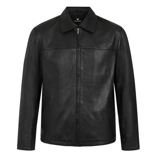 Men’s Timeless Black Leather Jacket – Refined Style