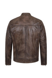 Men's Chocolate Brown Motorcycle Leather Jacket