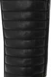 Women's Quilted Black Genuine Leather Moto Jacket with Zip Cuffs