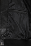 Men's Black Genuine Cowhide Leather Jacket