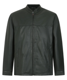 Men's Classic Green Genuine Leather Jacket
