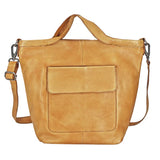 Bianca Handmade Genuine Leather Crossbody Bag camel