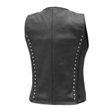 Biker Babe Women's Genuine Leather Motorcycle Vest