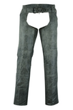 Blaze Bound Unisex Genuine Leather Motorcycle Chaps