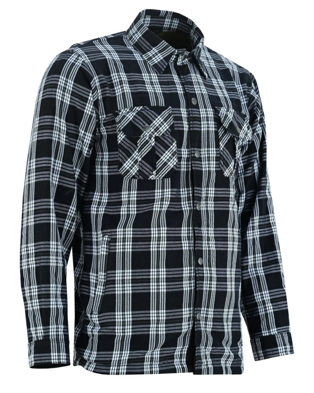 Checkered Champ Men's Armoured Motorcycle Flannel Shirt