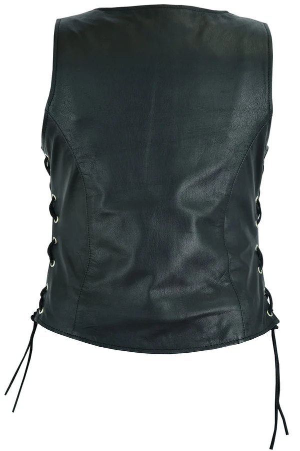 Contour Women's Genuine Leather Motorcycle Vest