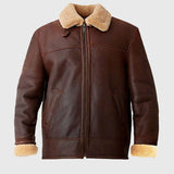 Andrews Men’s Brown Bomber Leather Jacket
