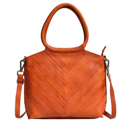 Dalton Handmade Genuine Leather Crossbody orienge