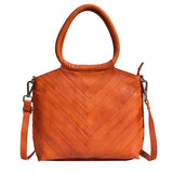 Dalton Handmade Genuine Leather Crossbody orienge