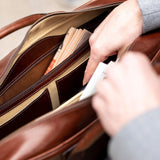 Handmade Large Genuine Leather 17" Laptop Bag