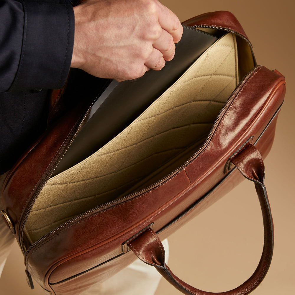 Handmade Classic Genuine Leather 16" Laptop Business Bag