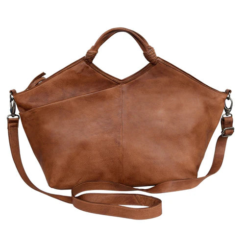 Handmade Genuine Leather Crossbody Bag brown