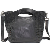 Handmade Genuine Leather Crossbody Bag black