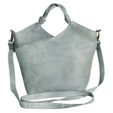 Handmade Genuine Leather Crossbody Bag blue sky
