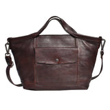 Handmade Genuine Leather Crossbody Bag dark red