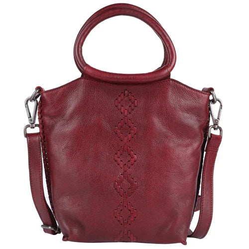 Handmade Genuine Leather Crossbody red