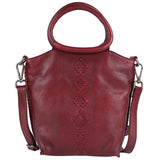 Handmade Genuine Leather Crossbody red