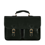 Handmade Genuine Leather Laptop Satchel – Fits 16" MacBook Pro